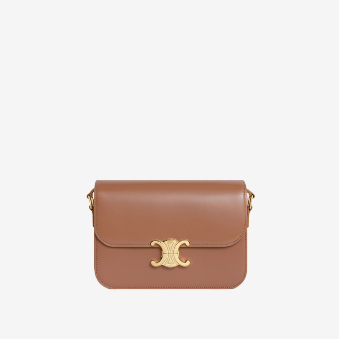 셀린느 샤이니 카프스킨 클래식 트리옹프백 브론즈