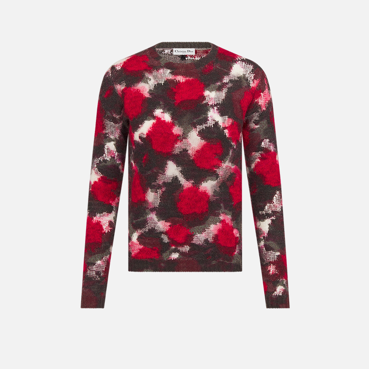 디올 Dior Roses 모티브 테크니컬 캐시미어 모헤어 울 니트