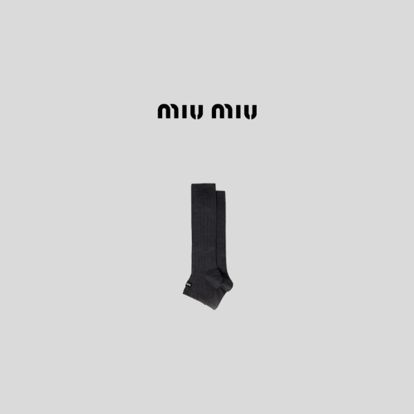 미우미우 무릎양말 (다크그레이)