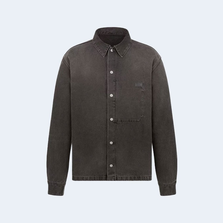 디올 코튼 트윌 데님 셔츠