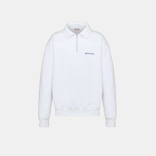 디올 지퍼 칼라 스웨트셔츠 오버사이즈 핏