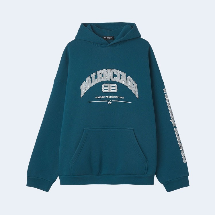 발렌시아가 메종 로고 프린트 후드