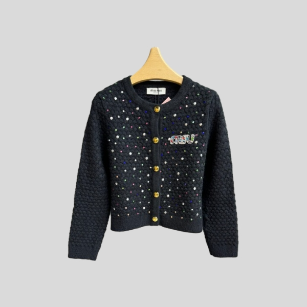 미우미우 라인스톤 가디건