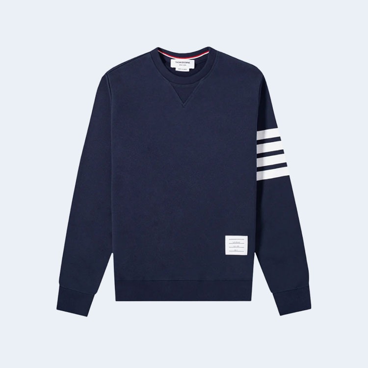 톰브라운 엔지니어드 사선 스웨트셔츠 네이비