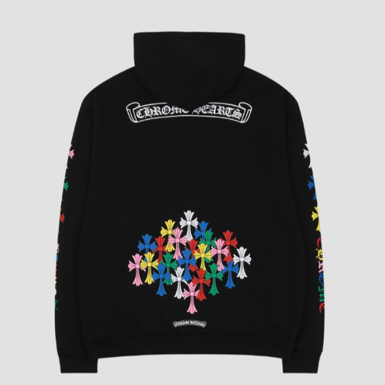 크롬하츠 멀티컬러 크로스 세메터리 후드