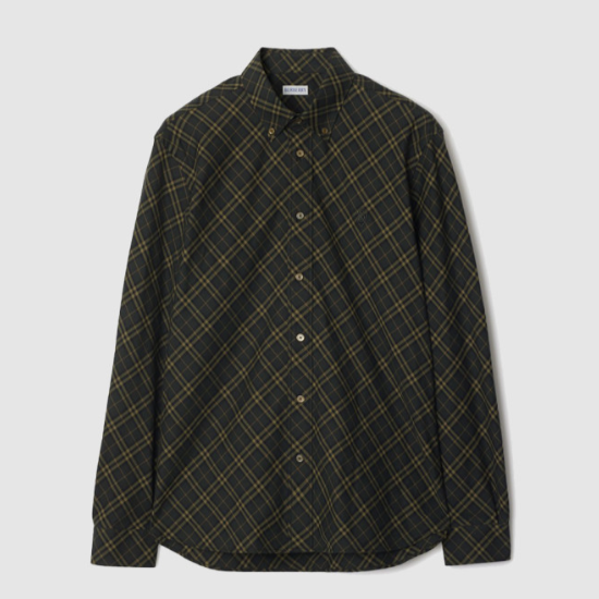 버버리 체크 코튼 셔츠