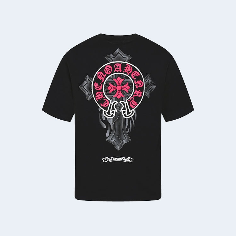 크롬하츠 산스크리트 크로스 티셔츠 블랙
