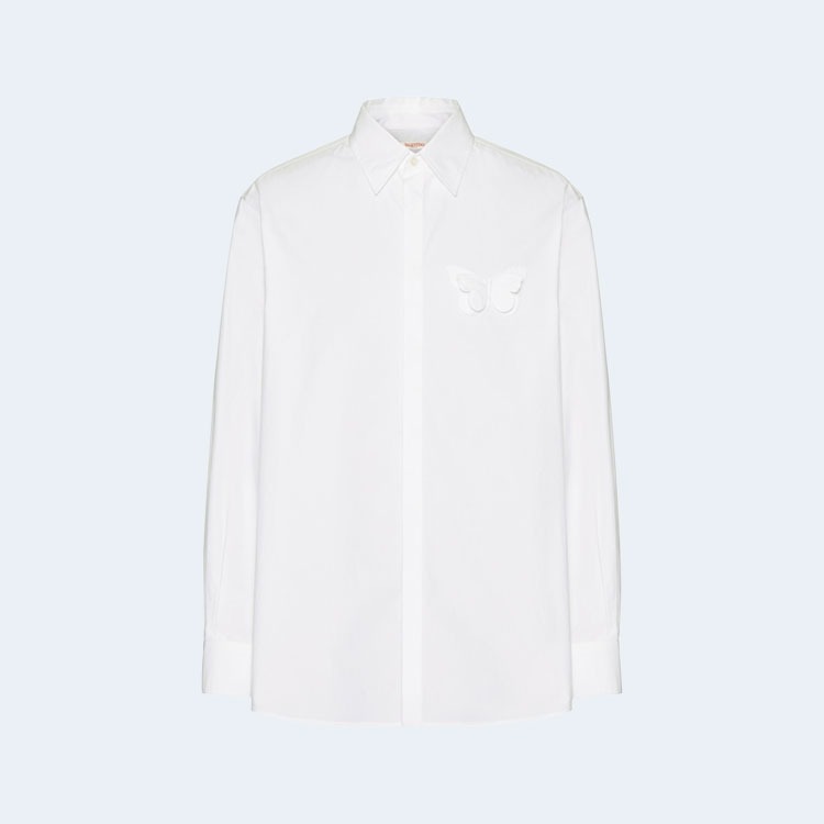 발렌티노 버터플라이 아플리케 셔츠