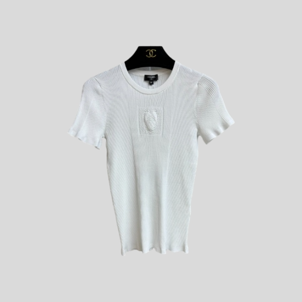 샤넬 하트 니트 반팔