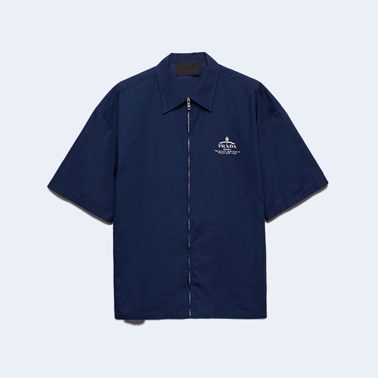 프라다 반팔 테크니컬 코튼 셔츠