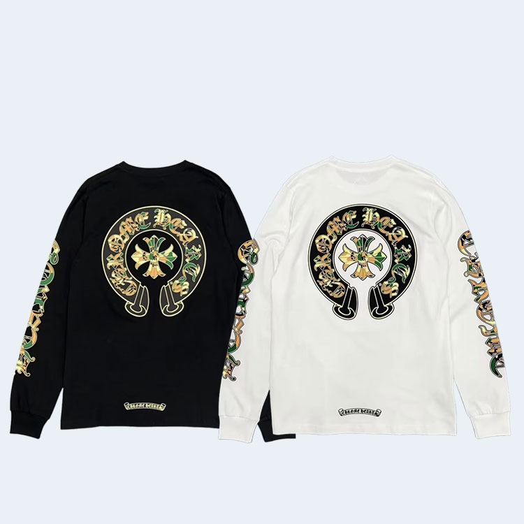 크롬하츠 카모 홀스슈 롱 슬리브 티셔츠(2color)