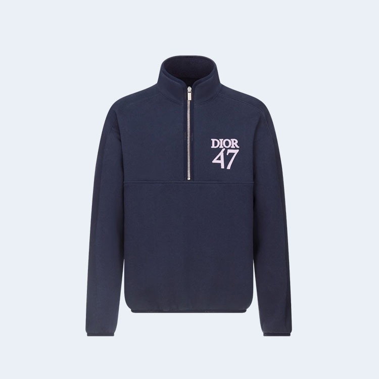 디올 레귤러 핏 스탠드 칼라 스웨터