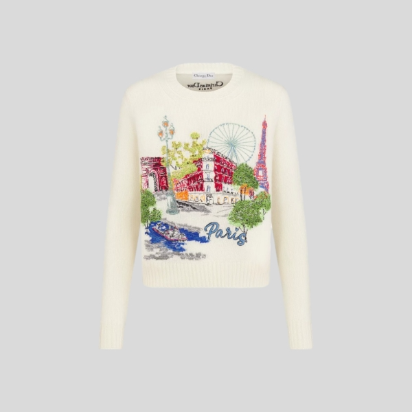 디올 Souvenir 자수 스웨터