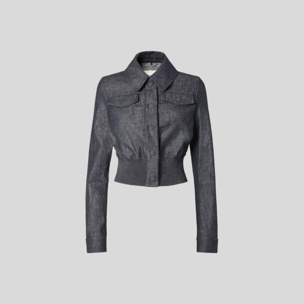 펜디 라이트 블루 샴브레이 보머 자켓