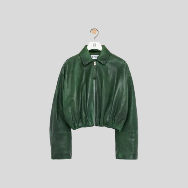 로에베 드레이프 가죽 자켓