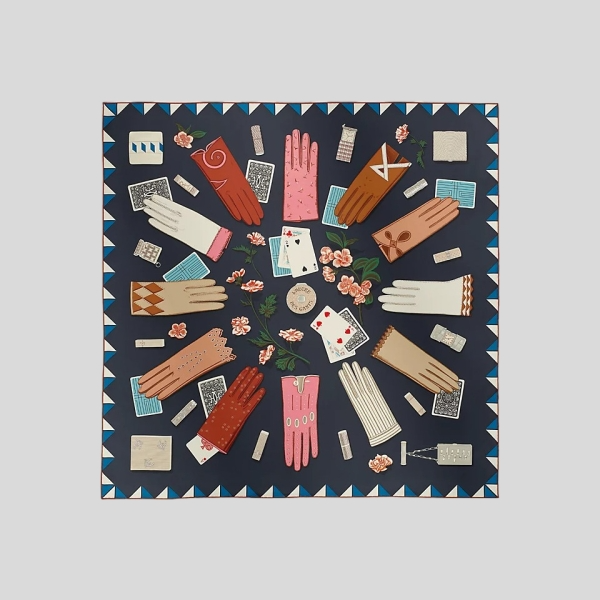 에르메스 L'Heure des Gants 스카프 90