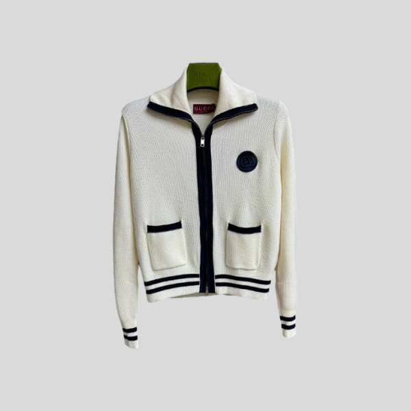구찌 콘트라스트 니트 가디건