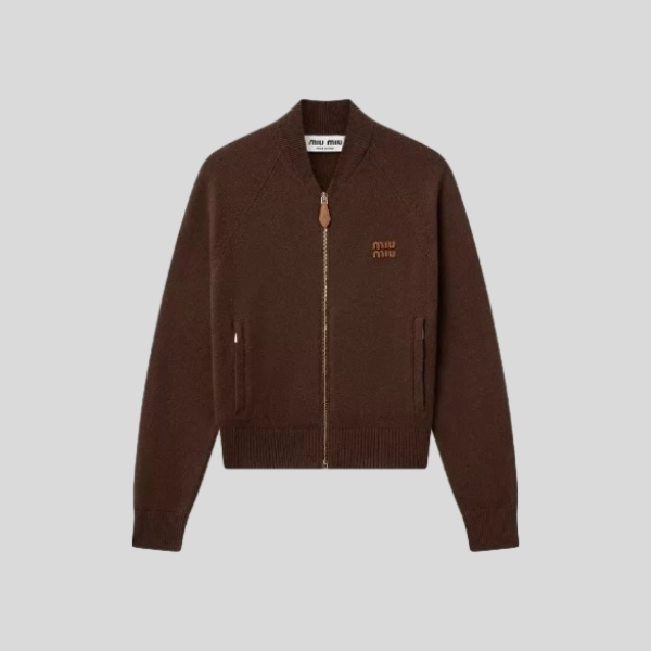 미우미우 캐시미어 니트 지퍼 가디건