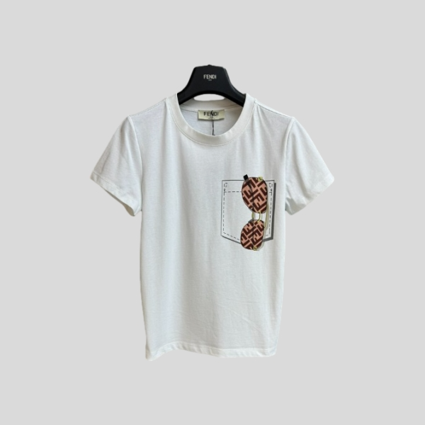 펜디 선글라스 프린트 티셔츠