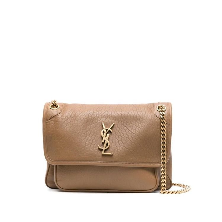 생로랑 니키 가죽 미디엄 숄더 백