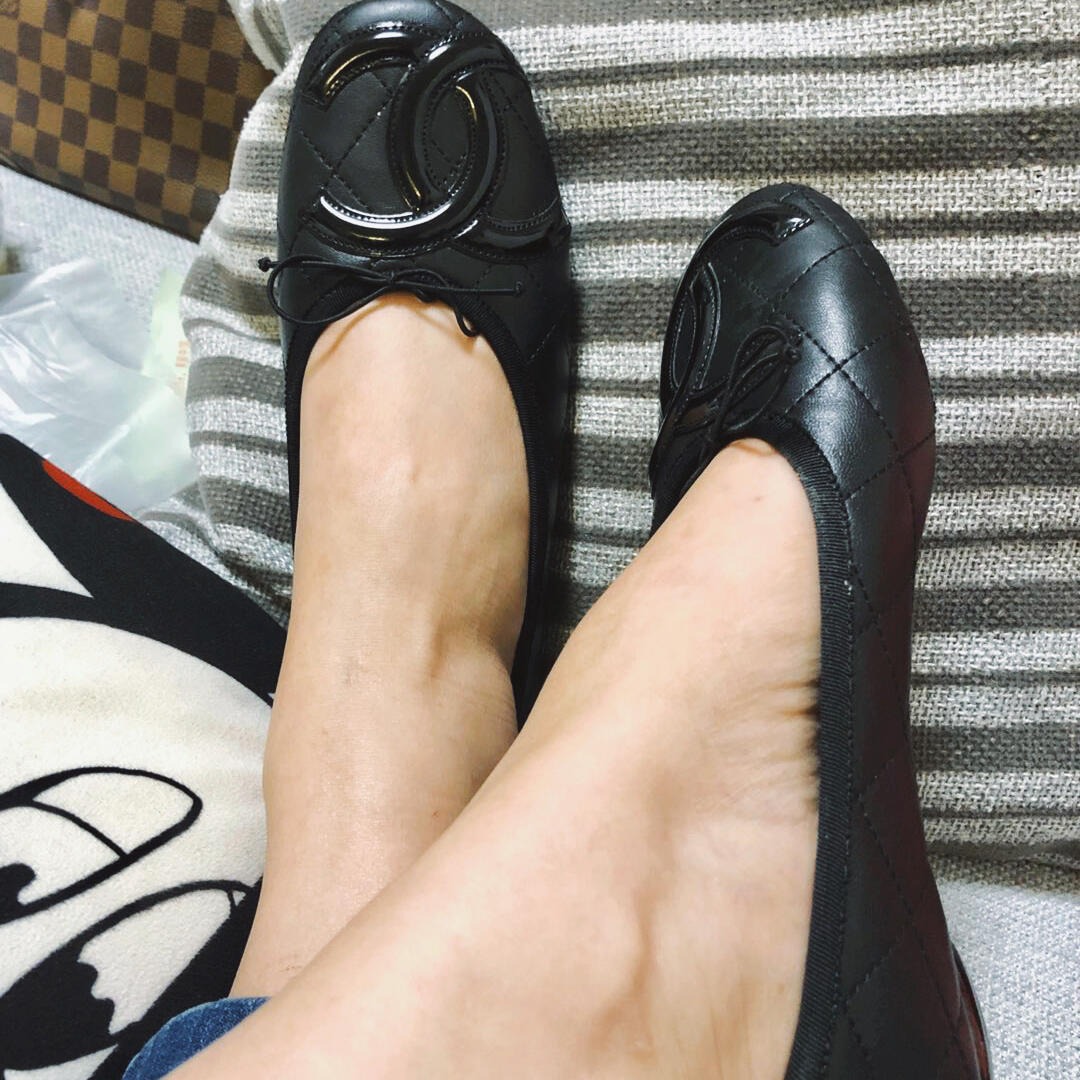 샤* 신상 깜봉 플랫 슈즈