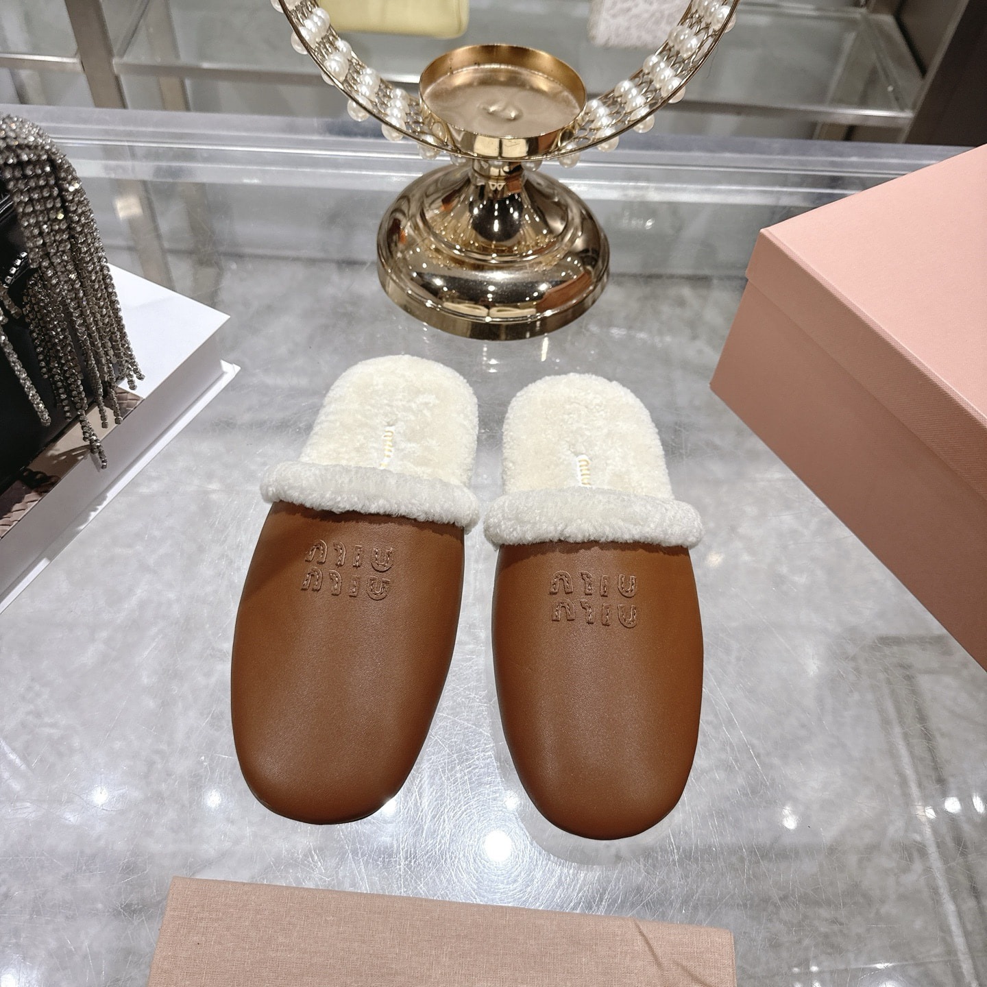미*미* 25 신상 양털 세미 슬리퍼