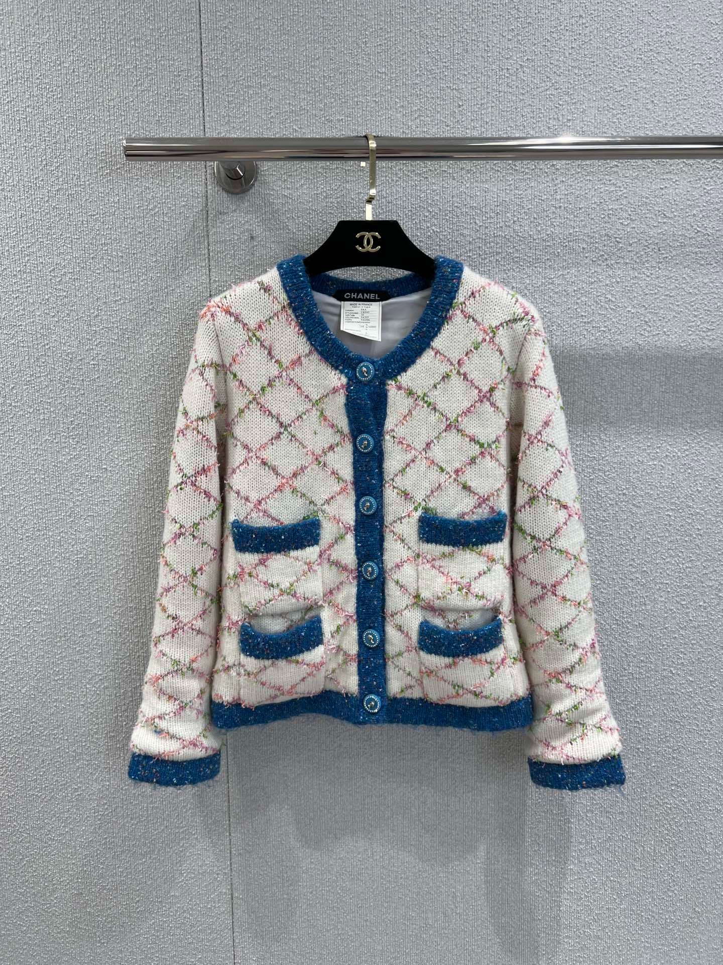 샤* 신상 체크 니트 카디건