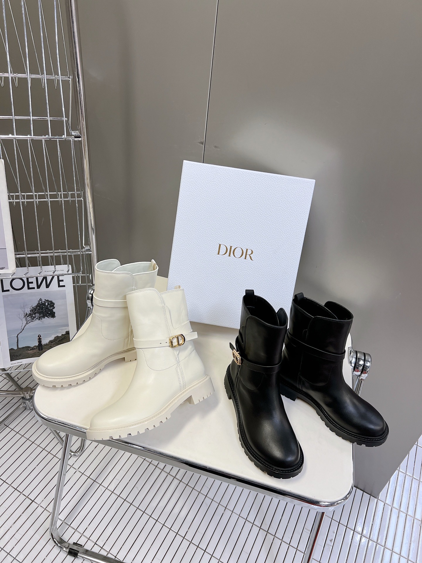 디* 신상 패션 카고 미들부츠