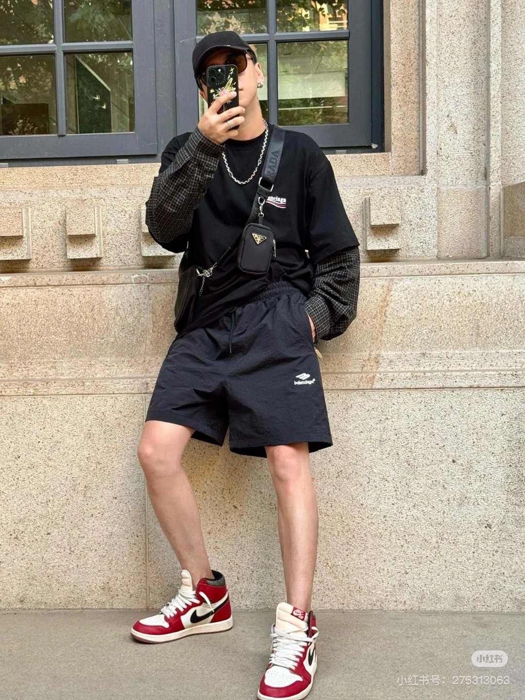 발*시아가 클래식 로고 자수 비치 반바지