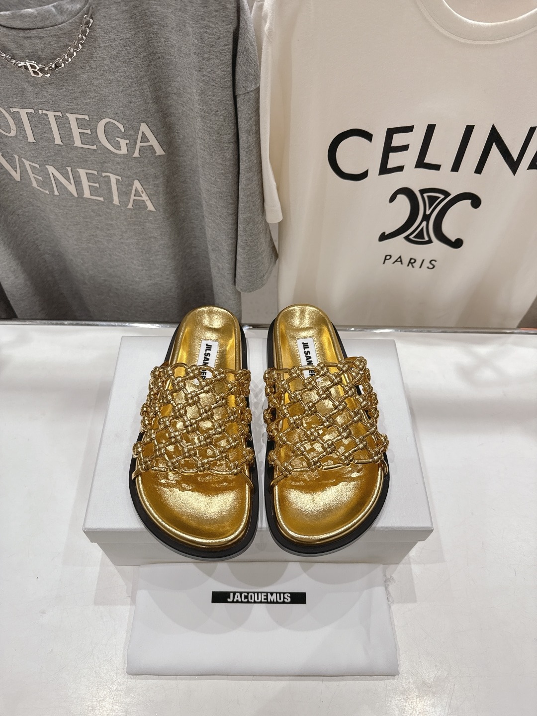 질*더 25ss 최신 짜임 비치 플랫슈즈