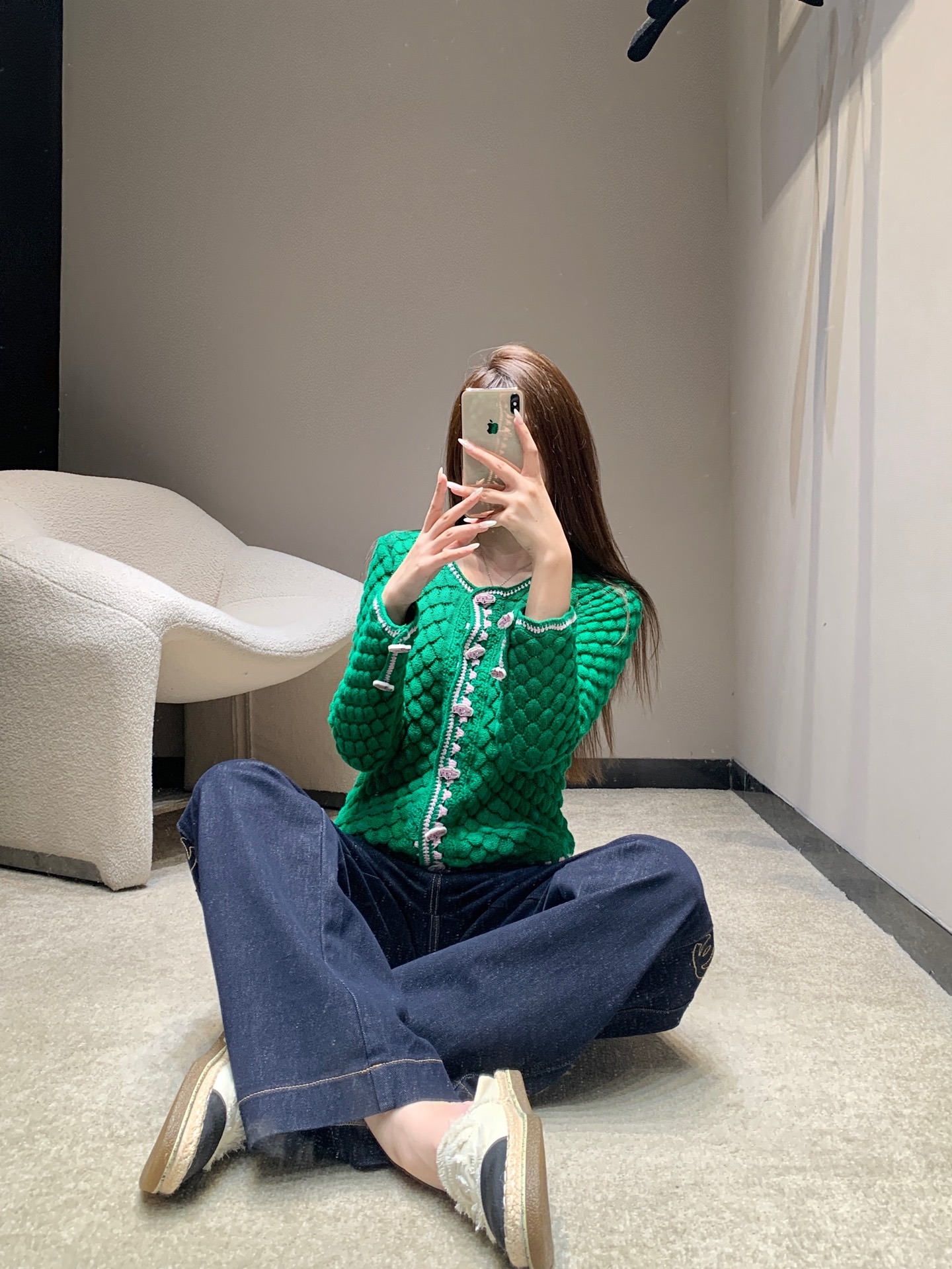 샤* 25B 신상 라운드 니트 가디건