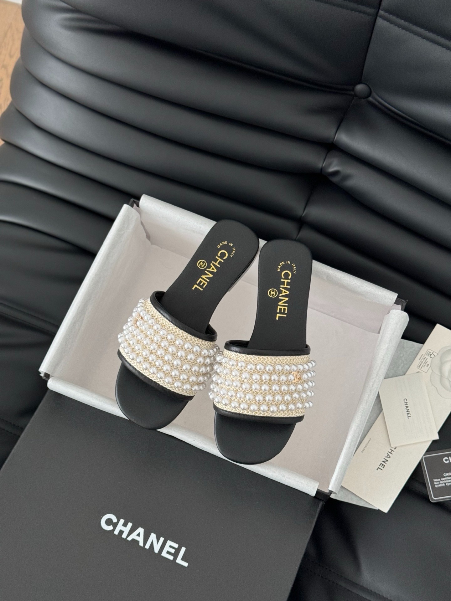 샤* 25K 고급 수제방 진주 슬리퍼