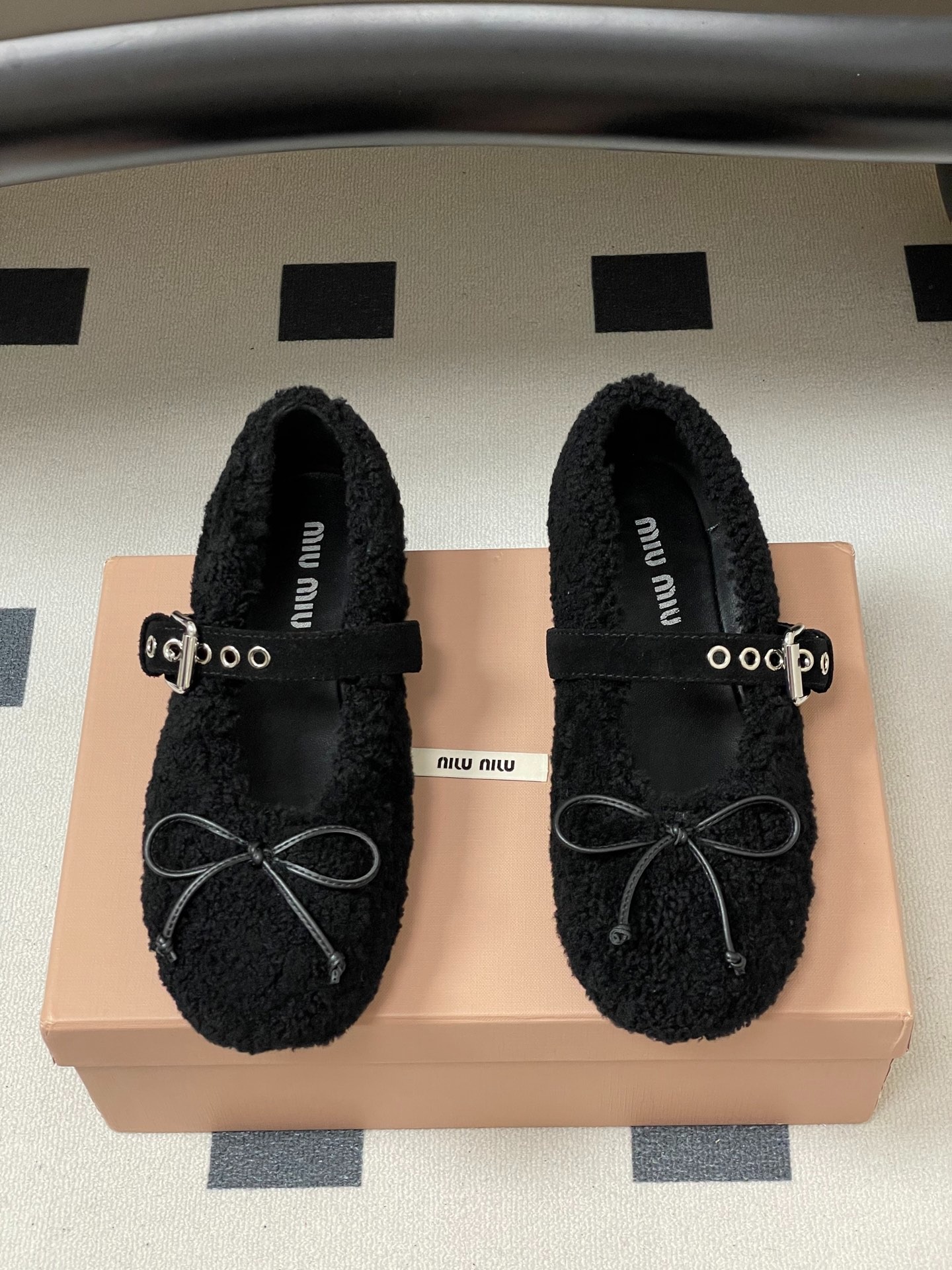 미*미* 25Ss 신상 메리제인 양털 발레단화