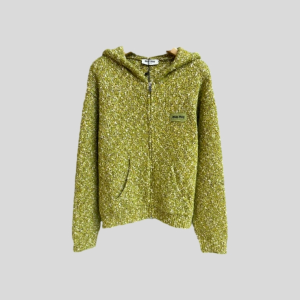 미우미우 지퍼 가디건 스웨터