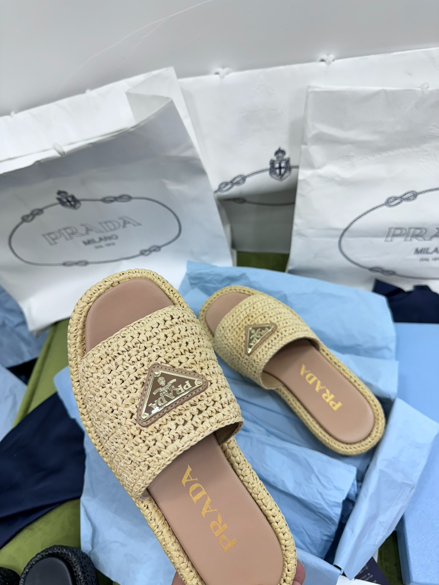 프*다 밀짚 바캉스 슬리퍼