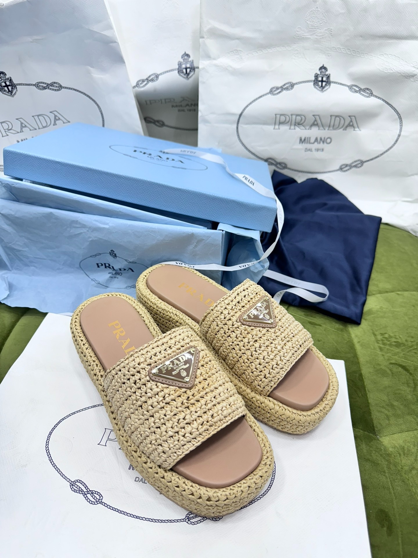 프*다 밀짚 바캉스 슬리퍼