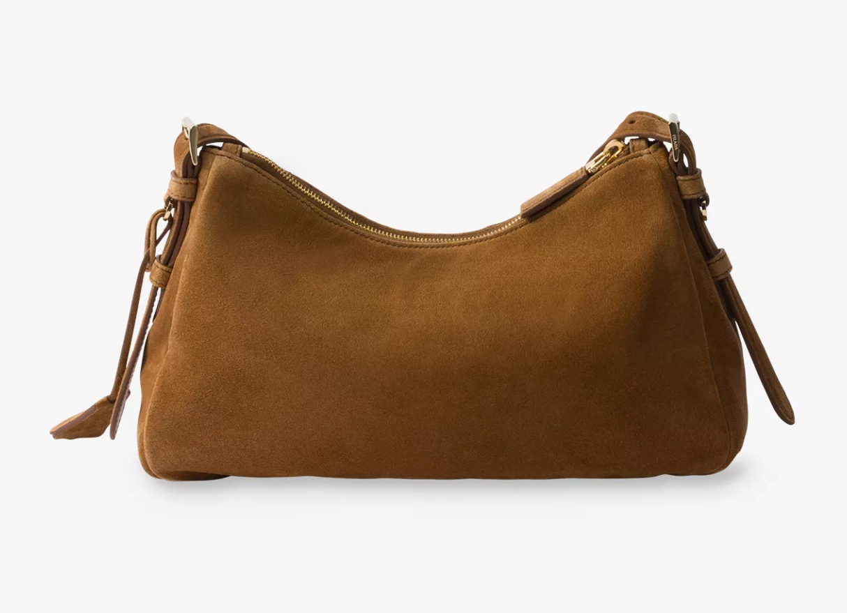 프라다 에메 스웨이드 라지 숄더 백