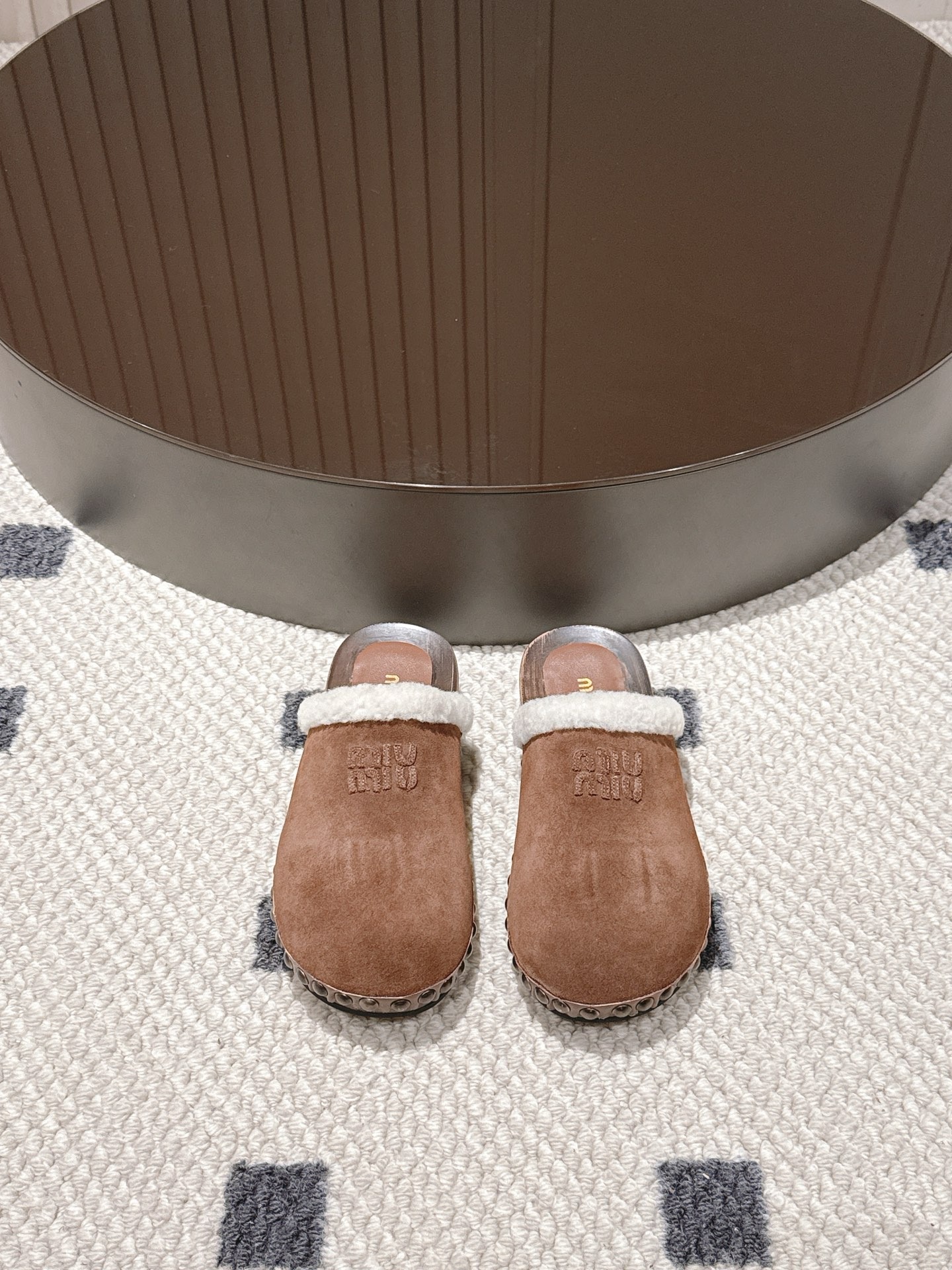 미*미* 울 슬리퍼 스웨이드 반팩