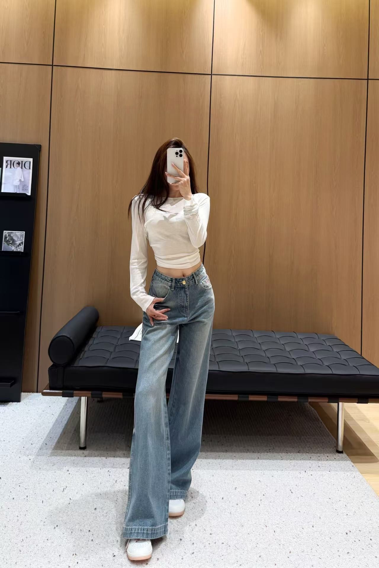 샤* 25년 신상 데님 일자 팬츠