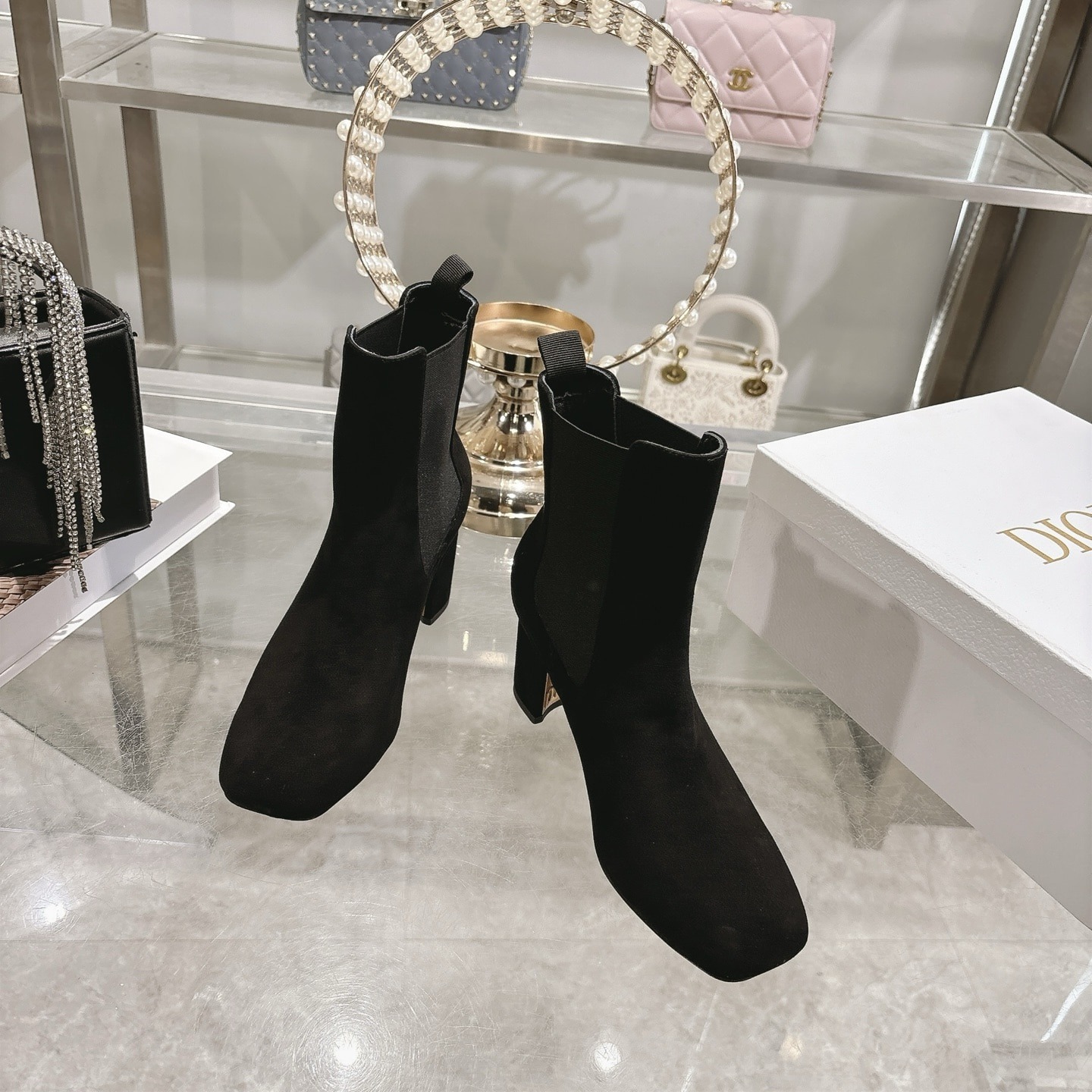 디* 25Ss 신상 밴딩 통굽 앵클 부츠