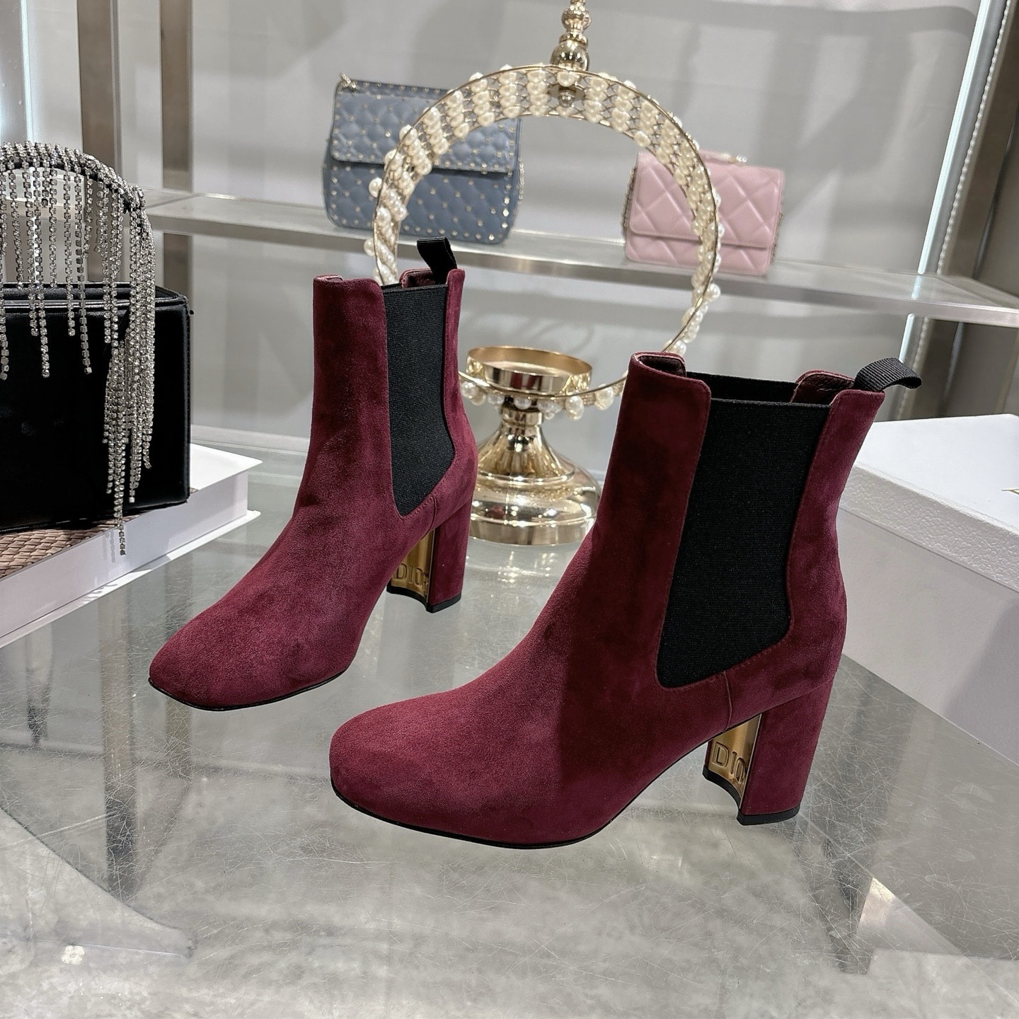 디* 25Ss 신상 밴딩 통굽 앵클 부츠