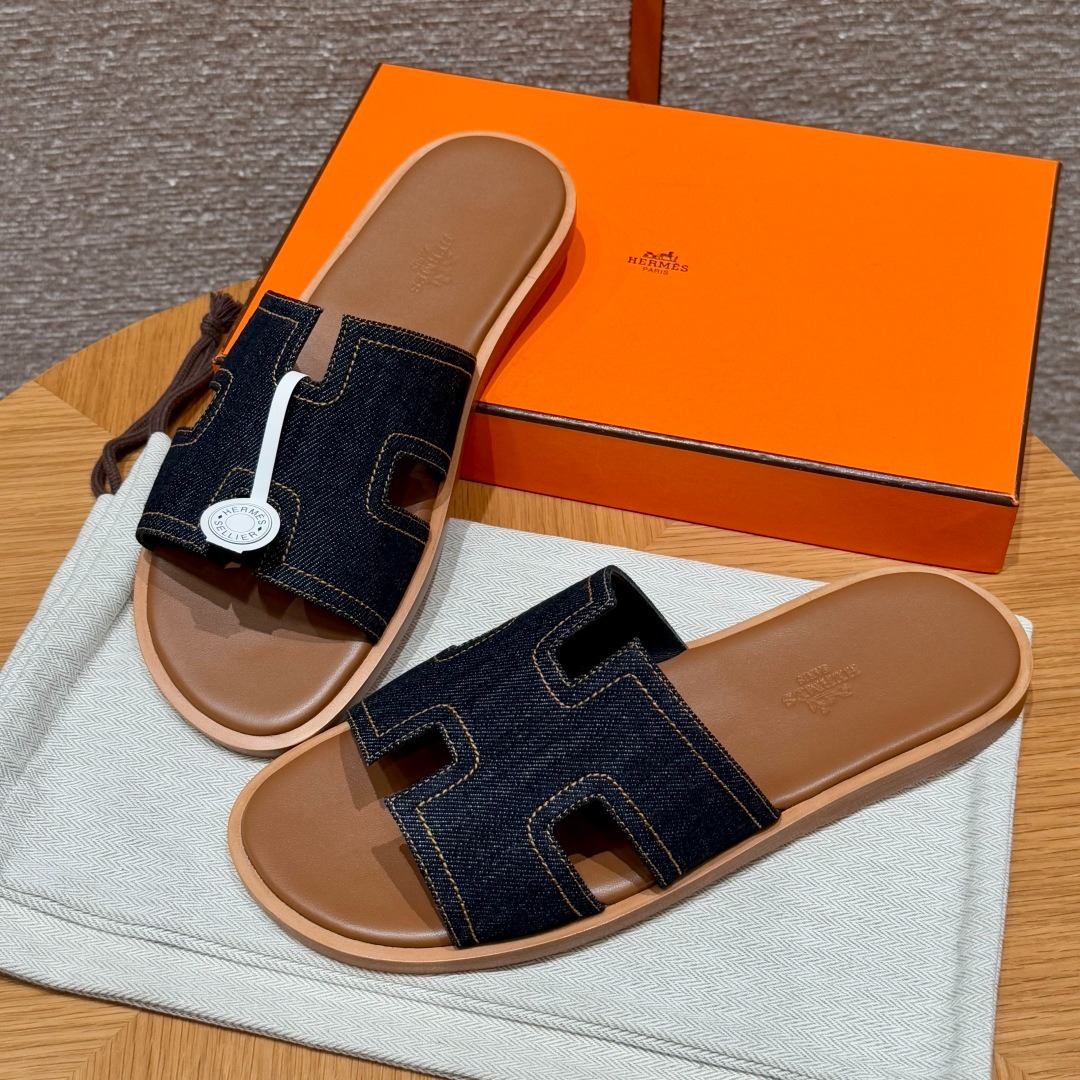 에*메스 데님 오란 슬리퍼