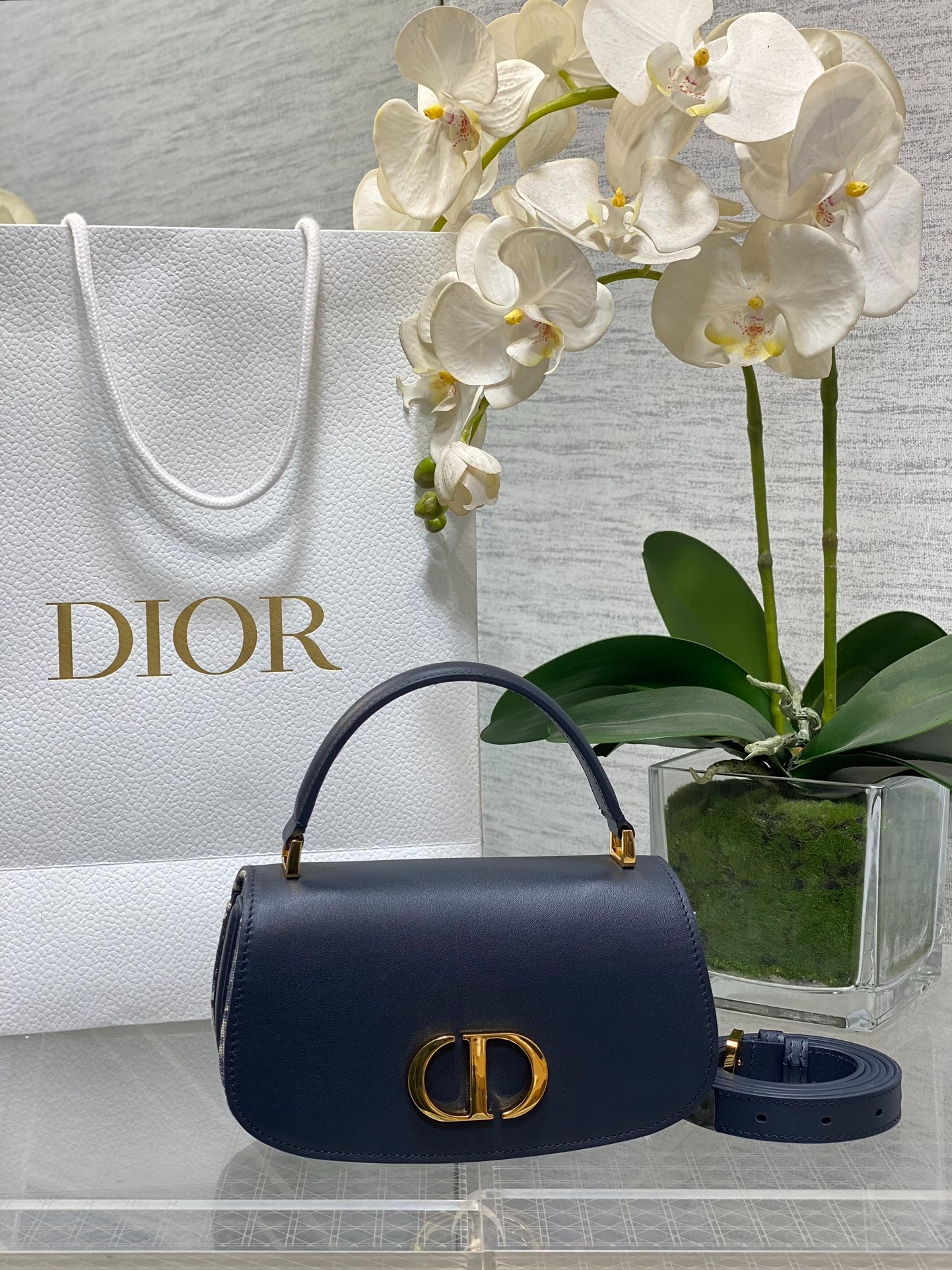 디올 30 몽테인 에비뉴 탑 핸들백 스몰