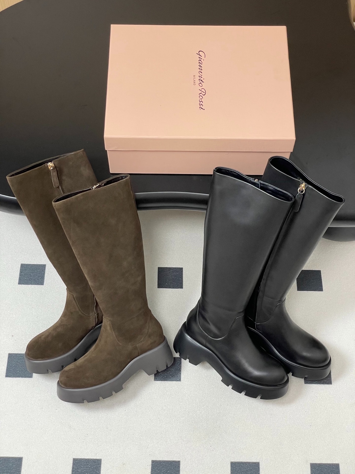 지*비토로씨 25s 신상 로시 GR 통굽 앵클부츠