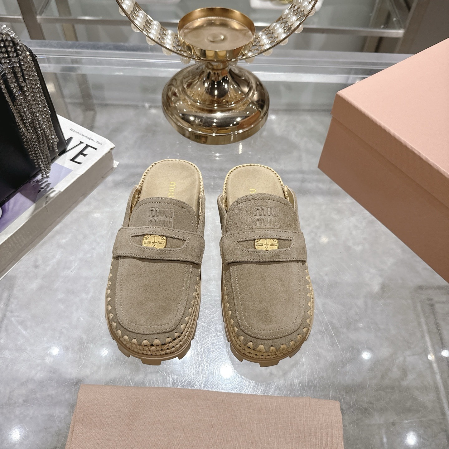 미*미* 25ss 신상 가보시 뮬러 통굽 슬리퍼