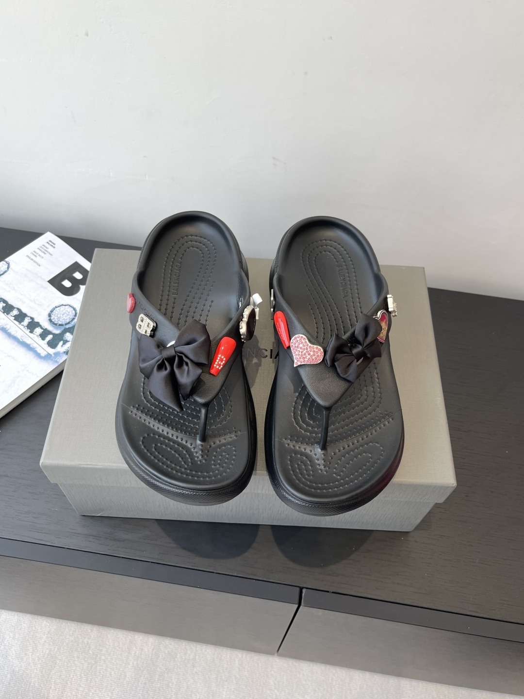 발*시아가 25ss 여름 신상 리본 통굽 슬리퍼