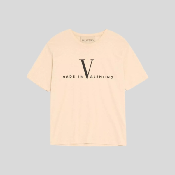 발렌티노 'Made In Valentino' 프린트 코튼 티셔츠