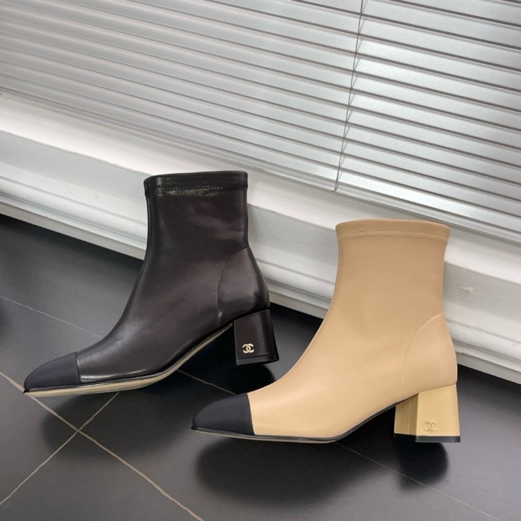 샤넬 투톤 앵클 부츠