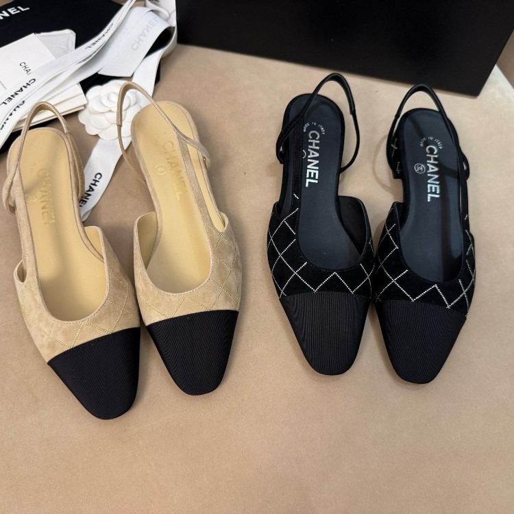 샤넬  클래식 투톤 슬링백 펌프스