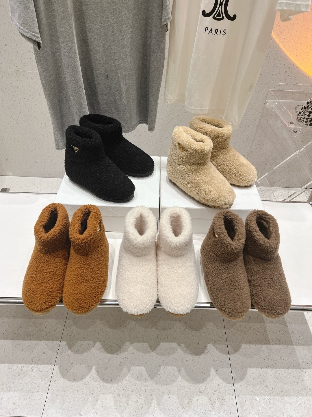 프*다 25ss 신상 스노우부츠 앵클 털부츠